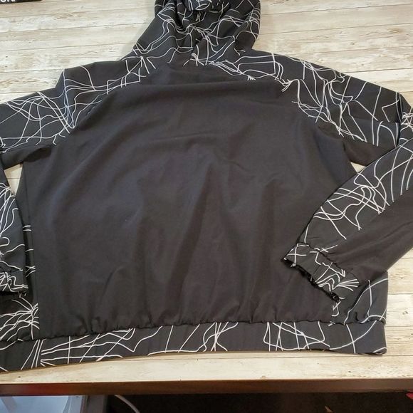 Fabletics Full Zip Hooded Jiae Jacket Women’s XXL Black With White‎ Line Design - Picture 10 of 15